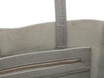 CELINE　セリーヌ　バーティカル　カバスモール　2WAYトートバッグ　グレー　レザー【433】2148103877926