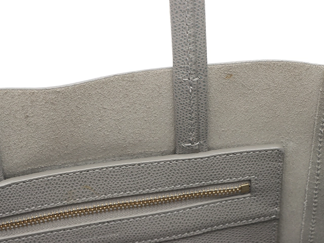 CELINE　セリーヌ　バーティカル　カバスモール　2WAYトートバッグ　グレー　レザー【433】2148103877926