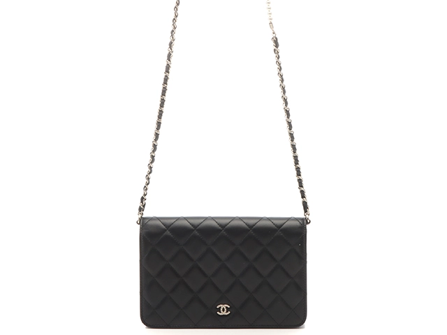 VIP◆送料込み【CHANEL】チェーン 財布 ラムスキン ブラック クラシック スモール フラップ ウォレット - ラムスキン