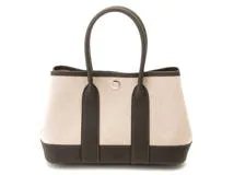 エルメス キャンバスアート HERMES エルメス ハンドバッグ ネオ・ガーデン23 ナチュラル/エベンヌ