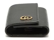 GUCCI グッチ ダブルGG 6連キーケース ブラック GP レザー