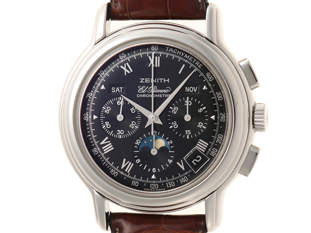 ZENITH ゼニス 腕時計 クロノマスタ－T トリプルカレンダームーン