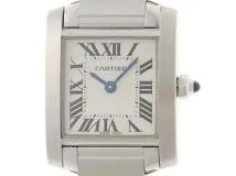 Cartier カルティエ レディース クオーツ タンクフランセーズSM W51008Q3 シルバー文字盤 SS【472】HK