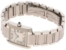 Cartier カルティエ レディース クオーツ タンクフランセーズSM W51008Q3 シルバー文字盤 SS【472】HK