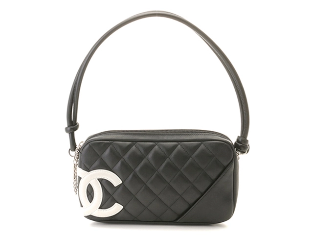 CHANEL シャネル カンボンラインアクセサリーポーチ ブラック