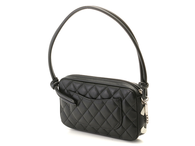 CHANEL シャネル カンボンラインアクセサリーポーチ ブラック