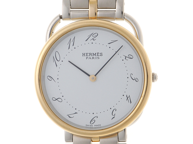 HERMES エルメス アルソーコンビ AR4.720 ステンレススチール/ゴールド