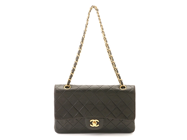 CHANEL マトラッセ ゴールド金具 ラムスキン Wフラップ シャネル マトラッセ25 ラムスキン ダブルフラップ ダブル