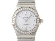 OMEGA オメガ コンステレーション マイチョイス ミニ 1465.71 SS ステンレススチール ダイヤモンドベゼル シェル文字盤 クォーツ【460】2148103879302