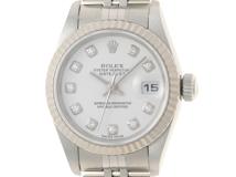 ROLEX　ロレックス　ギャラ有　F番　デイトジャスト　79174G　ステンレス/ホワイトゴールド　SS/WG　ホワイト　レディース　自動巻き【432】2148103879364