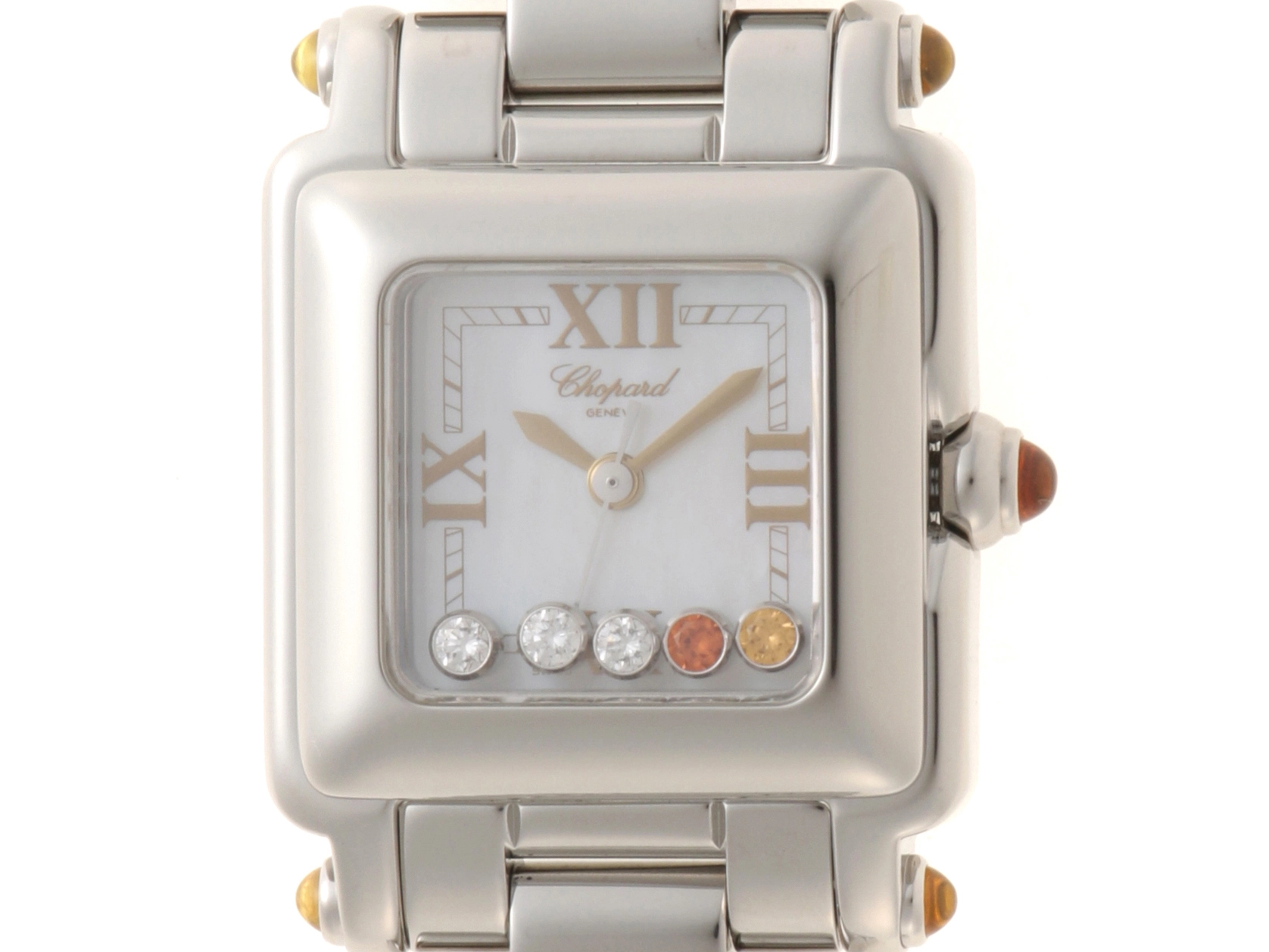 Chopard ショパール ハッピースポーツ スクエア 27/8893-30 ステンレススチール シェル文字盤 クォーツ レディース 腕時計 K