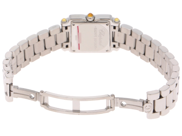 Chopard ショパール ハッピースポーツ スクエア 27/8893-30 ステンレススチール シェル文字盤 クォーツ レディース 腕時計 K