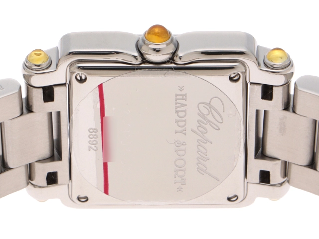 Chopard ショパール ハッピースポーツ スクエア 27/8893-30 ステンレススチール シェル文字盤 クォーツ レディース 腕時計 K