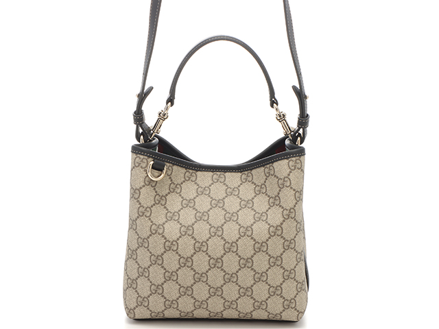 GUCCI グッチ GG レザー バケットバッグ 関税送料無料 GUCCI グッチ GGエンブレム スモール バケットバッグ ブラック