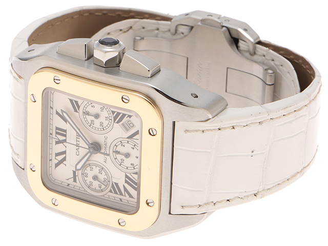 Cartier カルティエ サントス 100 XL W20091X7 YG/SS メンズ