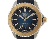 TAG HEUER 腕時計 アクアレーサー プロフェッショナル200 デイト WBP2150.FT6210 ステンレス/K18イエローゴールド/ラバー ブルー文字盤 自動巻き【472】SJ