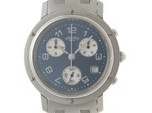 HERMES　エルメス  　クリッパー 　クロノグラフ　 青文字盤  　ステンレス 　アラビア 　ダイバーズ 　CL1.910　クォーツ　メンズ　【436】　2148103880124