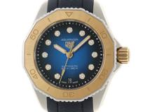 TAG HEUER 腕時計 アクアレーサー プロフェッショナル200 デイト WBP2450.FT6125 ステンレス/K18YG/ラバー 11Pダイヤモンドブルー文字盤 自動巻き【472】SJ