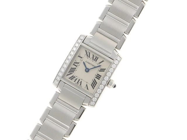 Cartier  カルティエ　タンクフランセーズ　SM　W4TA0008　SS/ダイヤ　シルバー　レディース　クォーツ2148103881039【432】