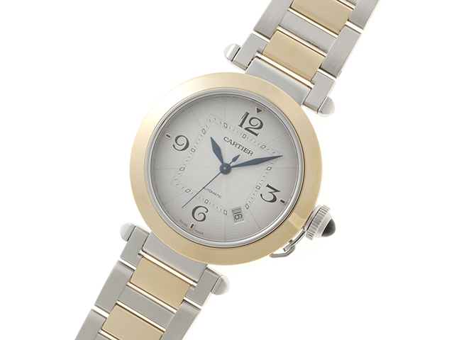 CARTIER　カルティエ　パシャ ドゥ カルティエ　自動巻き　メンズ　YG/SS　W2PA0009　シルバー　【432】　【2148103881091】