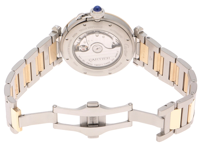 CARTIER　カルティエ　パシャ ドゥ カルティエ　自動巻き　メンズ　YG/SS　W2PA0009　シルバー　【432】　【2148103881091】