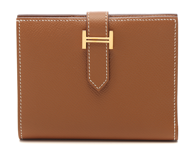 Hermès エルメス 二つ折り財布 ベアンコンパクト ゴールド