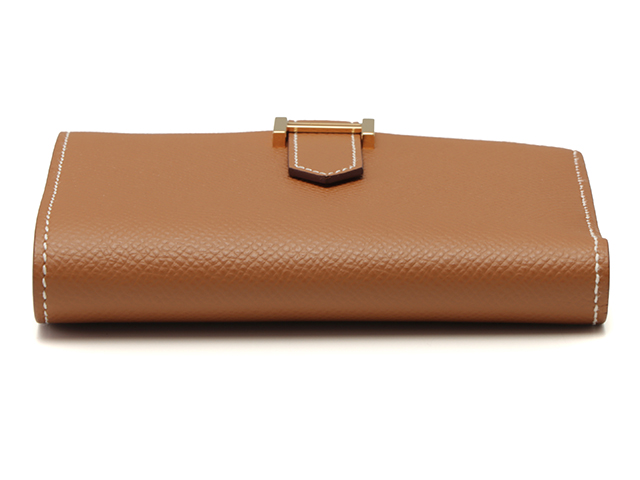 Hermès エルメス 二つ折り財布 ベアンコンパクト ゴールド