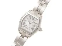 Cartier　カルティエ　ロードスターSM　W62016V3　シルバー文字盤　SS　レディース腕時計　クォーツ 【431】