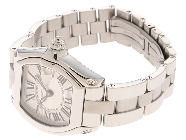 Cartier カルティエ ロードスターSM W62016V3 シルバー文字盤 SS レディース腕時計 クォーツ 【431】