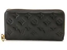 LOUIS VUITTON ルイヴィトン 財布/長財布 ジッピー・ウォレット モノグラム・エンボス ノワール M81510【472】YY