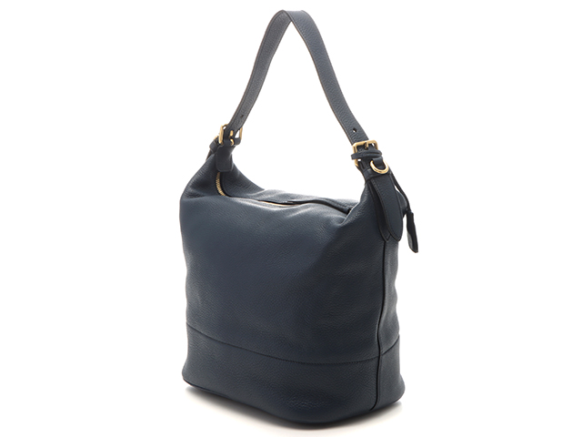 PRADA プラダ 2WAYバッグ ネイビー レザー 1BC067 【436
