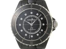 CHANEL　シャネル　J12 12Pダイヤ　自動巻き　ボーイズ　SS/セラミック　ブラック/12PD　H5702　【432】　【2148103881572】