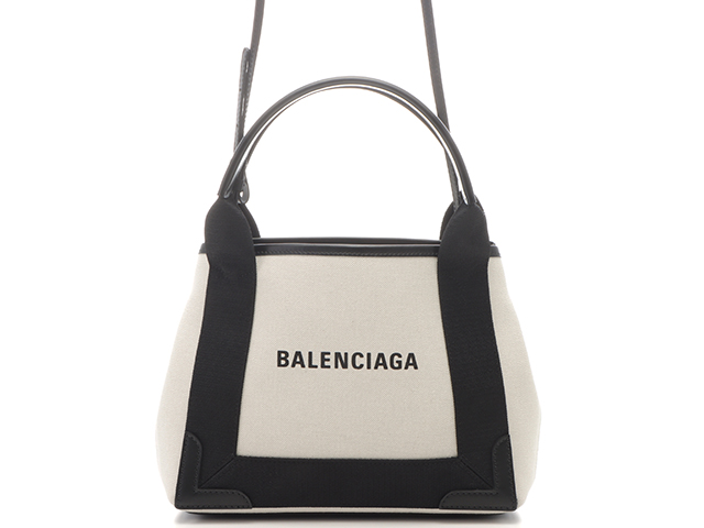 BALENCIAGA バレンシアガ ネイビーカバスxs 2wayハンドバック