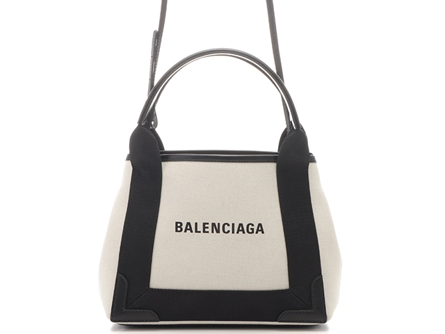 BALENCIAGA バレンシアガ ネイビーカバスxs 2wayハンドバック