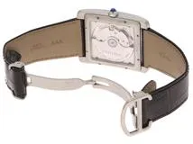 CARTIER カルティエ タンク MC LM ブラック ステンレス/革 W5330004 メンズ 自動巻き 2148103882043 【432】