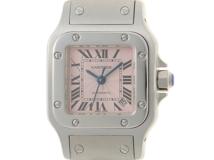 Cartier  カルティエ　サントス ガルベSM アジア限定　ピンク　W20062D6　SS　レディース　自動巻き2148103882081【432】