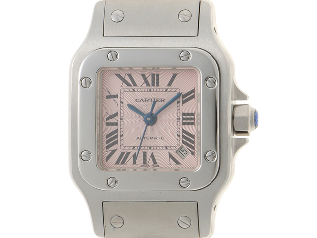 Cartier カルティエ サントス ガルベSM アジア限定 ピンク W20062D6 SS