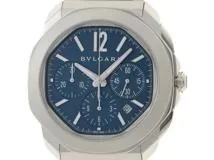 BVLGARI　ブルガリ　オクト ローマ クロノグラフ　103829(OC42SCH)　ステンレス　SS　ブルー　メンズ　自動巻き【432】2148103882159
