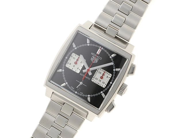 2021年ギャラ有　TAG　HEUER　タグホイヤー　モナコ クロノ　CBL2113.BA0644　ブラック　SS　メンズ　自動巻き2148103882197【432】