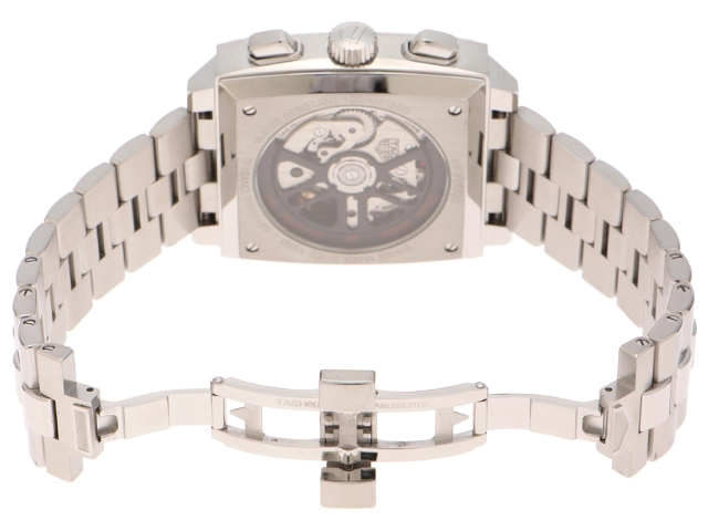 2021年ギャラ有　TAG　HEUER　タグホイヤー　モナコ クロノ　CBL2113.BA0644　ブラック　SS　メンズ　自動巻き2148103882197【432】