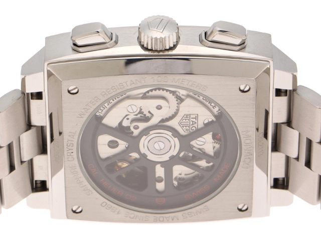 2021年ギャラ有　TAG　HEUER　タグホイヤー　モナコ クロノ　CBL2113.BA0644　ブラック　SS　メンズ　自動巻き2148103882197【432】