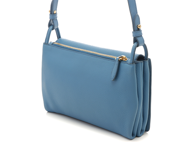 PRADA プラダ ショルダーバッグ ライトブルー レザー