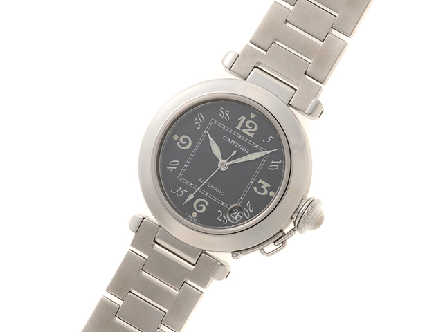 Cartier　カルティエ　時計　パシャC　W31043M7　自動巻き　SS　ブラック文字盤【431】2148103883583