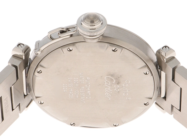 Cartier　カルティエ　時計　パシャC　W31043M7　自動巻き　SS　ブラック文字盤【431】2148103883583