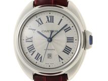 Cariter　カルティエ　クレドゥ　カルティエ　30ｍｍ　自動巻き　革ベルト　ホワイト文字盤　WSCL0016　　2148103883880　【437】
