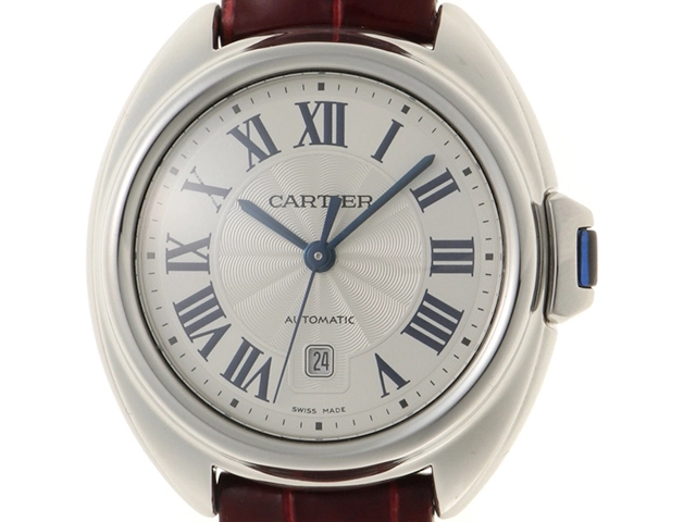 Cariter カルティエ クレドゥ カルティエ 30mm 自動巻き 革ベルト ホワイト文字盤 WSCL0016 2148103883880 【437】