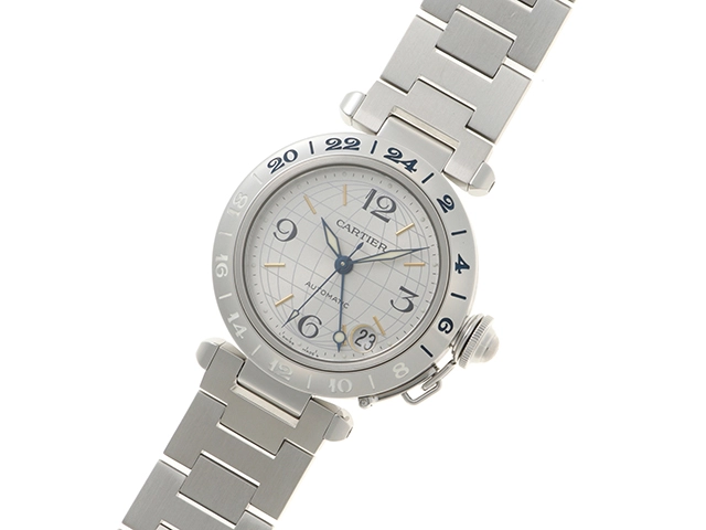 Cartier　　カルティエ 　　パシャC 　　メリディアン 　　ステンレス　　シルバー文字盤　　W31029M7 　　自動巻き    　メンズ　　【436】　　2148103883897