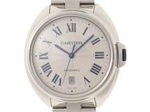 Cartier　カルティエ　時計　クレドゥ カルティエ　WSCL0007　シルバー文字盤　ステンレススチール　自動巻き　メンズ