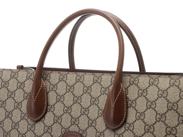 どうぞ グッチ　トートバッグ　GGキャンバス　ディアマンテ　インターロッキング GUCCI （未使用 展示品）グッチ インターロッキングG ミディアム
