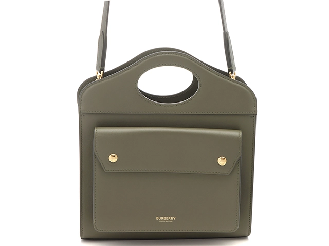 BURBERRY バーバリー 2wayバッグ カーキ レザー 【434